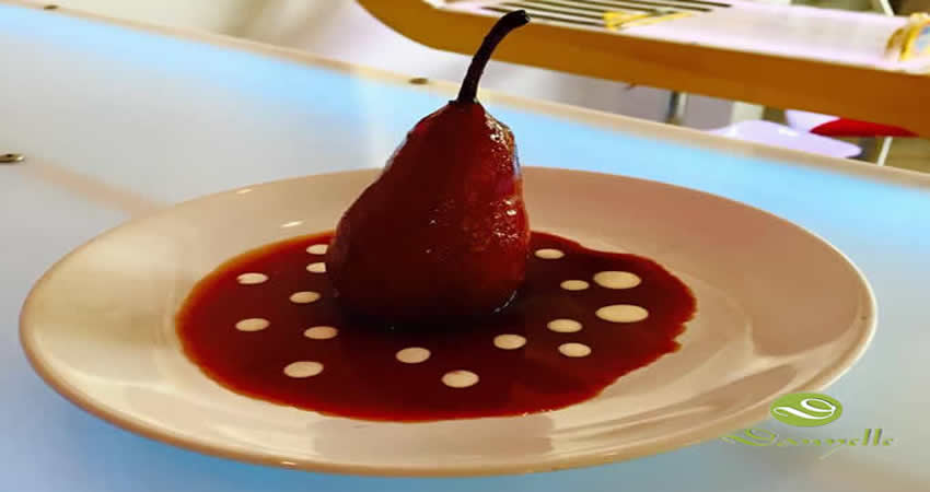 Pere in sos de vin rosu